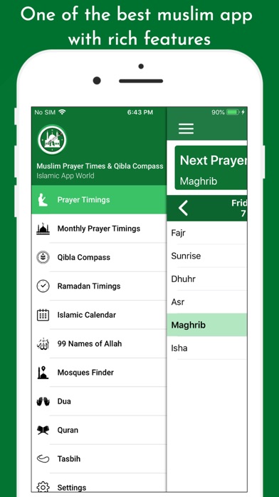 イスラム教徒の祈りの時代とキブラ screenshot1