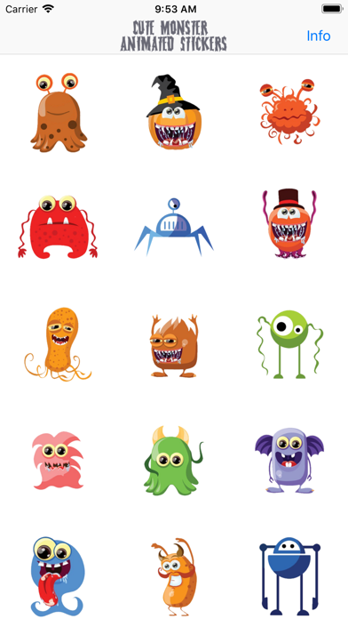 Cute Monster Animated Stickers screenshot 2