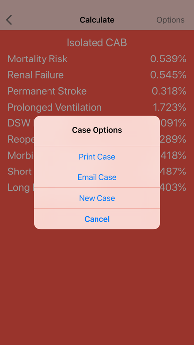 Adult Cardiac Surgery Risk Screenshot 6