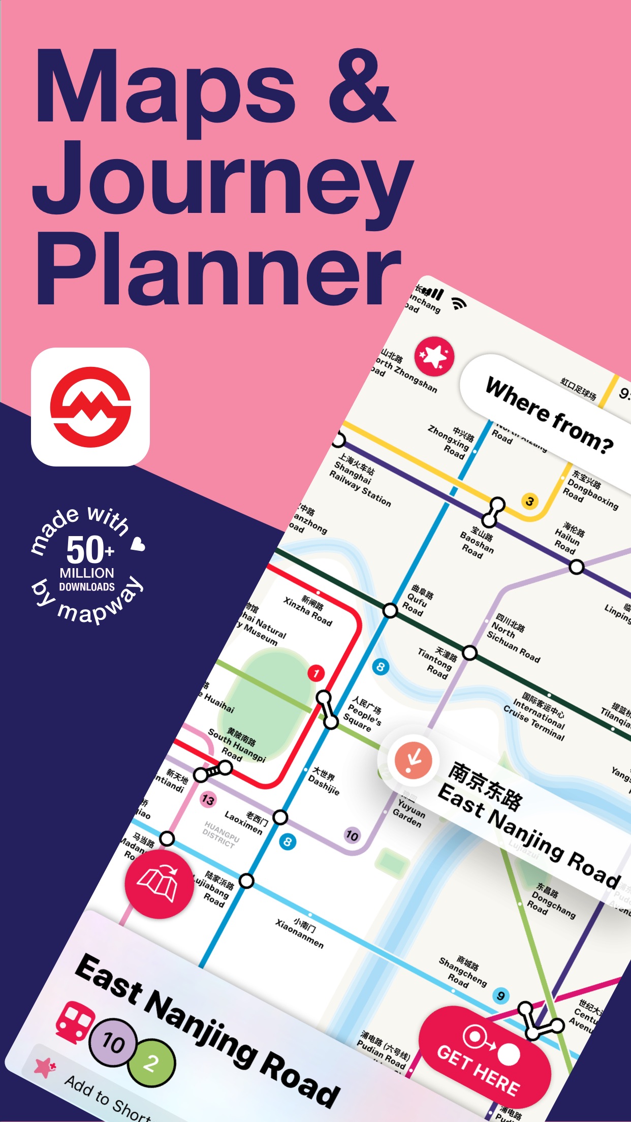 Screenshot do app Shanghai Metro Interactive Map