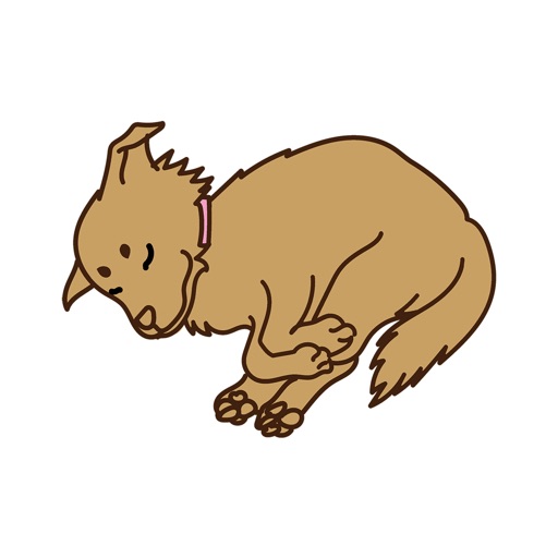 Sleeping dog sticker