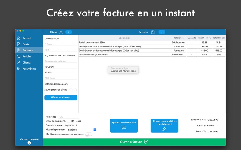 iFacture: micro-entrepreneur screenshot 4