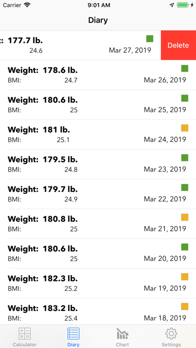 Weight Tracker, BMI calculator screenshot 4