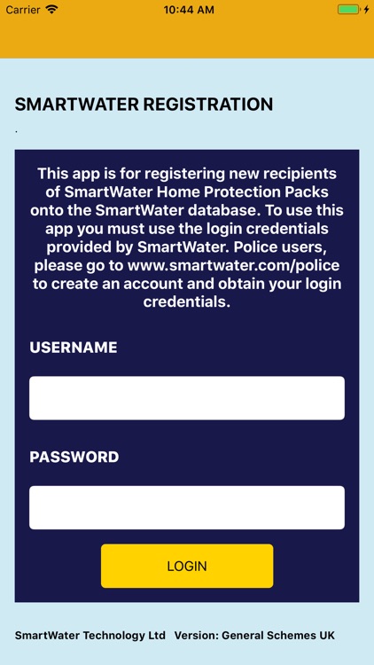 SmartWater Scheme Registration