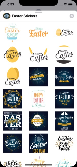 Happy Easter Stickers HD