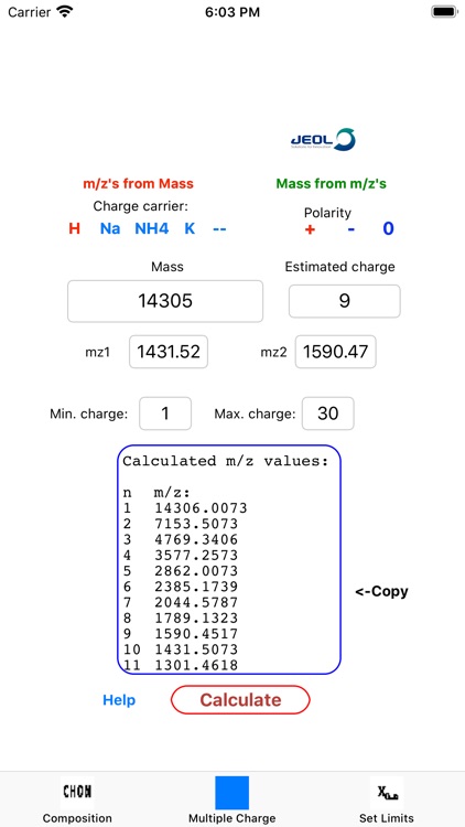 JEOL MS Calculator