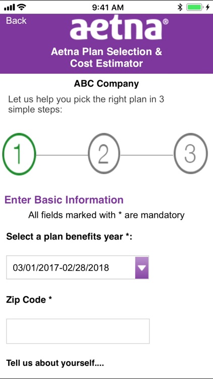 Aetna Plan Selection