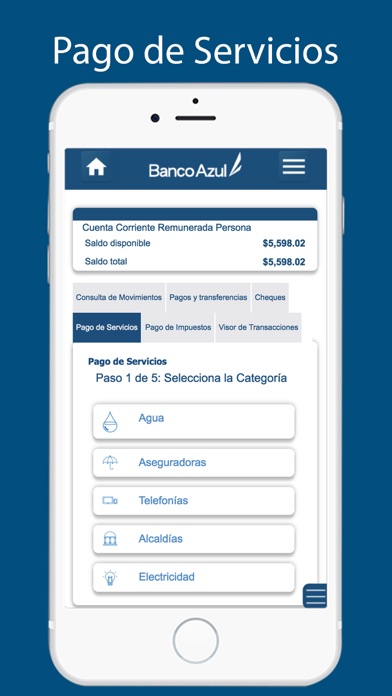 Banco Azul Movil screenshot 4