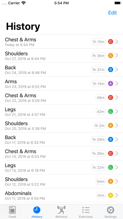 Iron - Workout Tracker