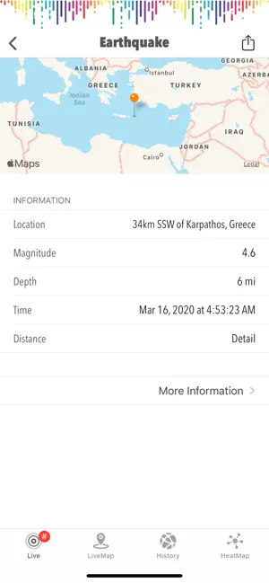 Screenshot 6 Mapas de Terremotos - eQuake iphone