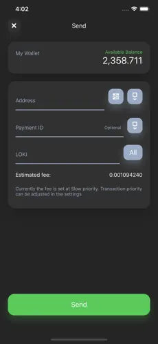 Screenshot 2 Loki Wallet iphone