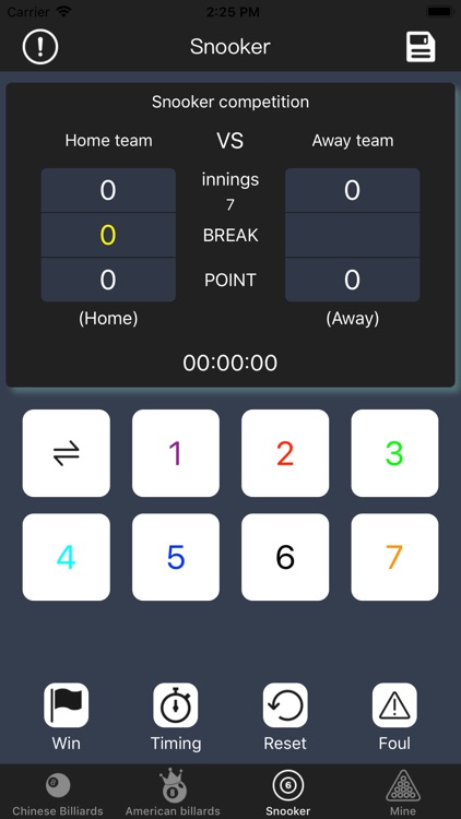 Simple Billiard Scoring