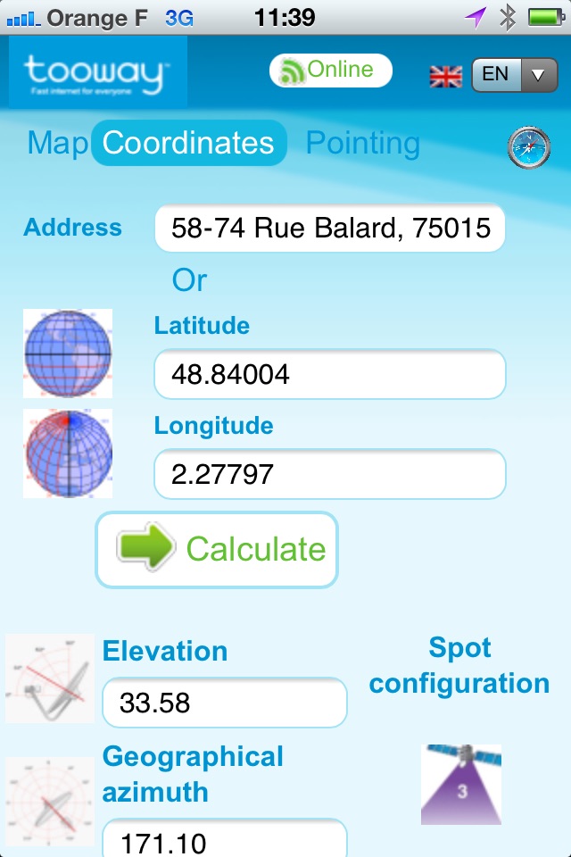 Ka-Sat Finder for Tooway screenshot 2