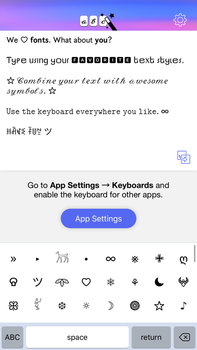 Text Designer Keyboard Text Designer Keyboard