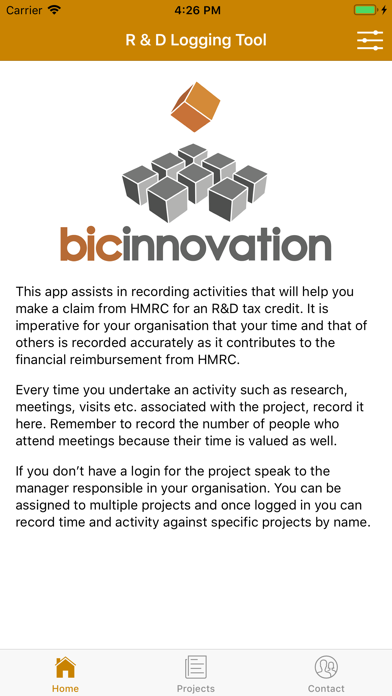 BIC Innovation Project Logger screenshot 2
