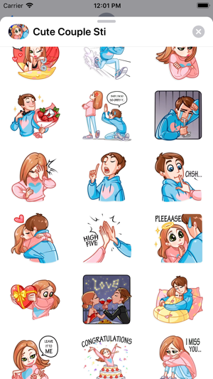 Cute Hot Couple Stickers(圖3)-速報App