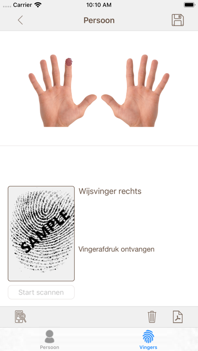 Vingerafdruklezer screenshot 4
