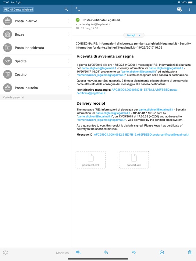 legalmail su iphone scarica