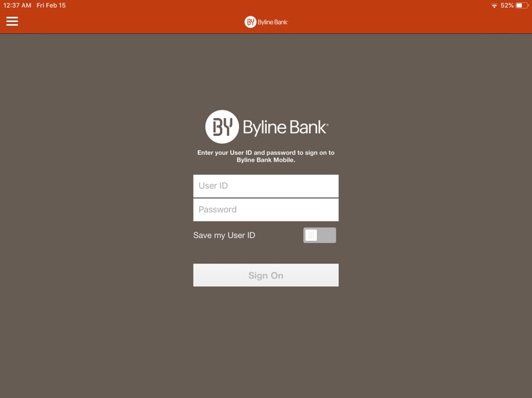 Byline Bank Mobile for iPad