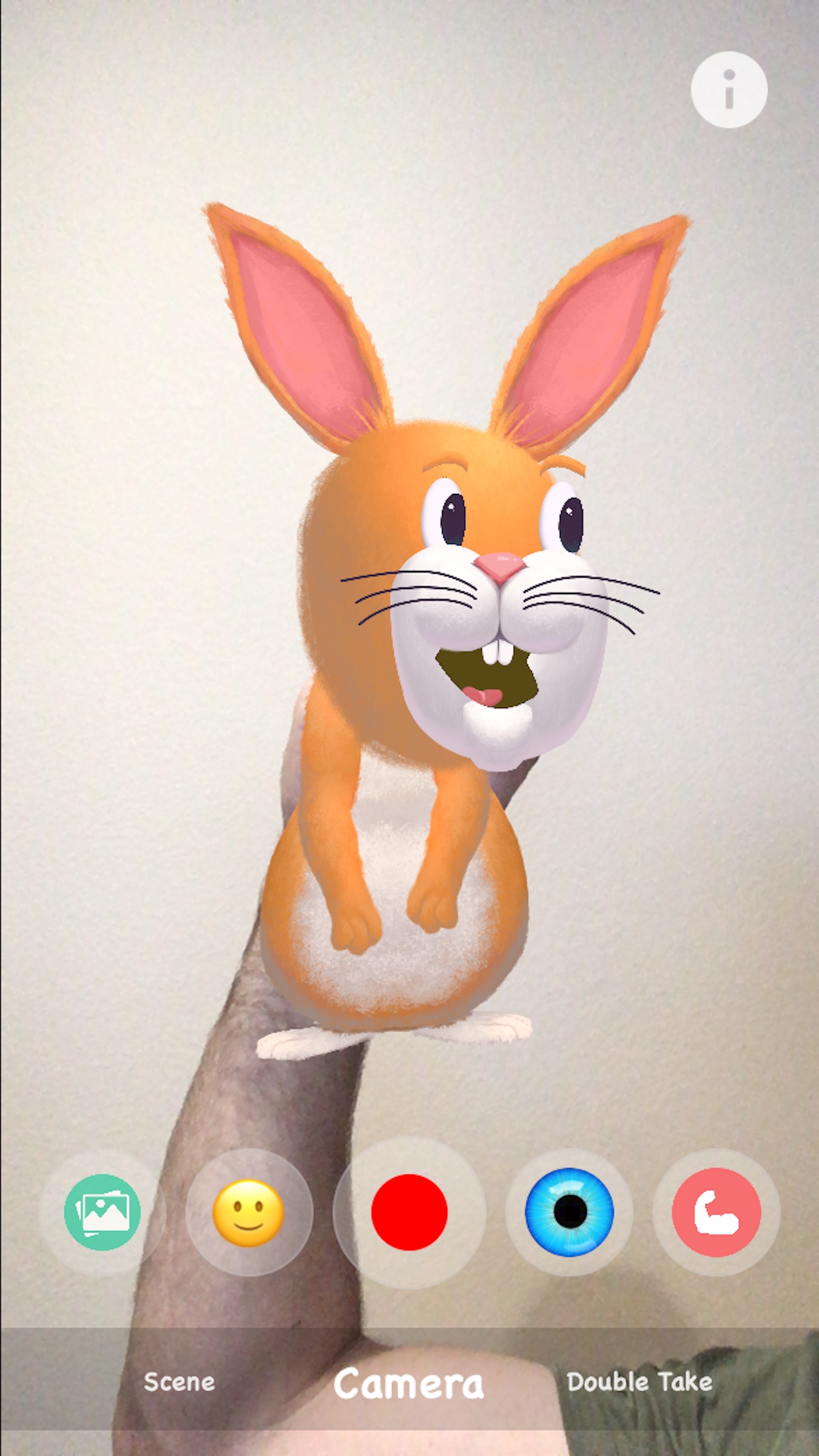 Screenshot do app YoPuppet: AR Hand Puppet Show