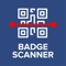 Badge Scanner allows scanning badges either in Exhibit Area mode (one-on-one at tables or networking) or in a session mode (if authorized)