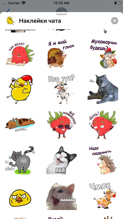 Наклейки чата
