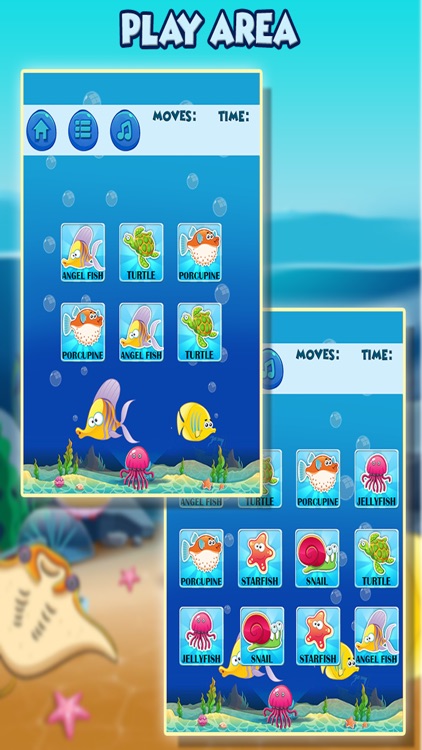 Match Sea Animal Cards Memory screenshot-3