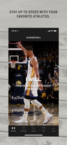Under Armour app screenshot