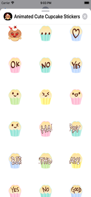 Cute Cupcake Animated Stickers(圖4)-速報App