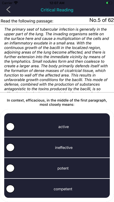 PCAT Practice Exam 2020 screenshot 2