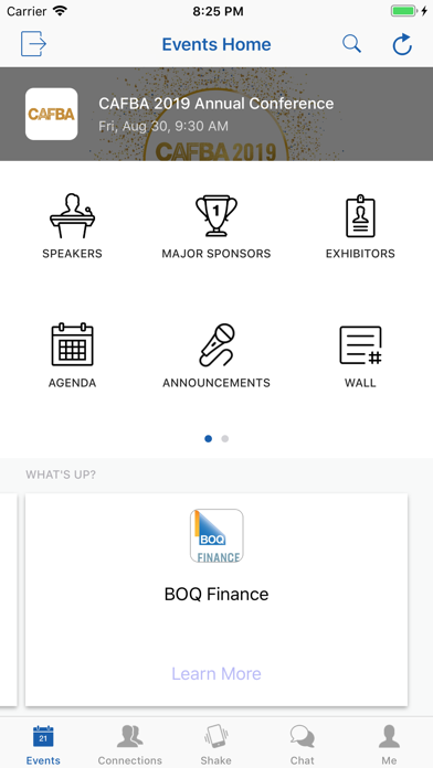 CAFBA 2020 Events screenshot 3