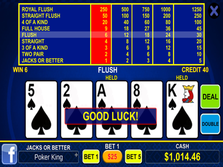 Cheats for Video Poker World