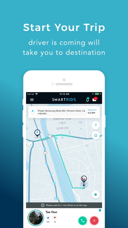 SmartRide taxi in cambodia screenshot-4