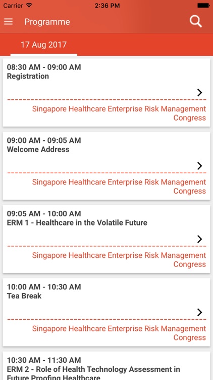 SingHealth Events App