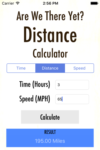 Are We There Yet? (Calculator) - náhled
