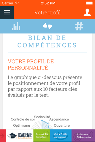 Bilan de compétences screenshot 4