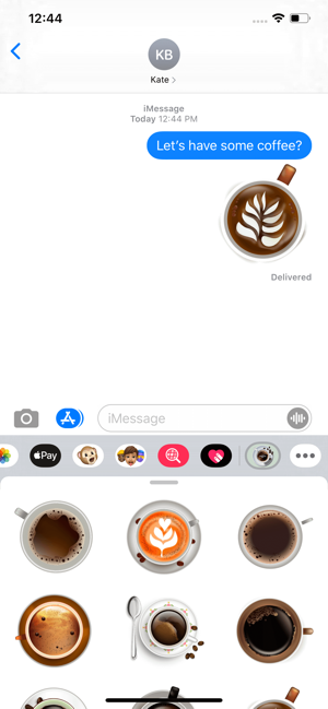 Latte Coffee Stickers