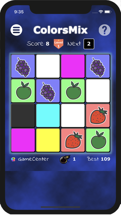 How to cancel & delete ColorsMix: Fruit Puzzle Game from iphone & ipad 1