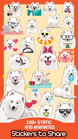 Game screenshot Samoyed Dog Emoji Sticker Pack apk