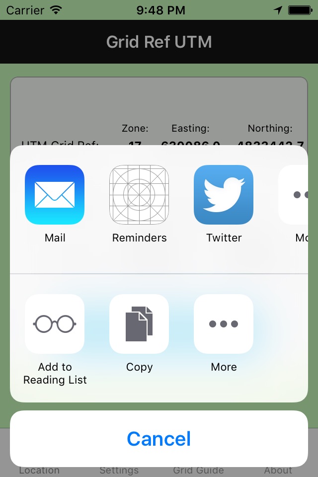 Grid Ref UTM screenshot 2