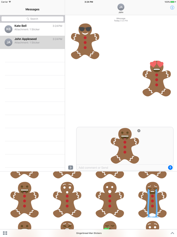 Screenshot #4 pour Gingerbread Man Stickers!