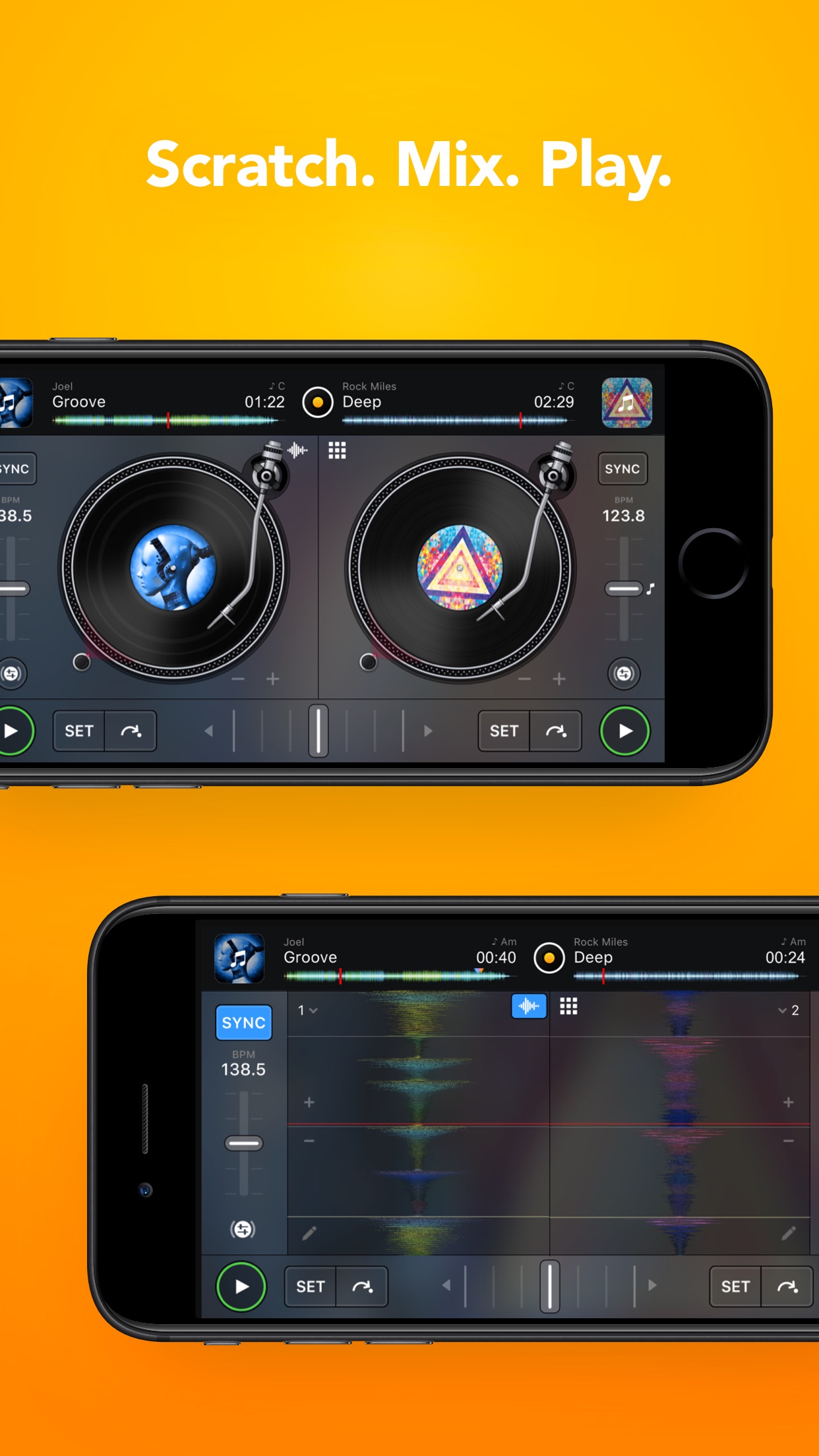 Screenshot do app djay - DJ App & Mixer