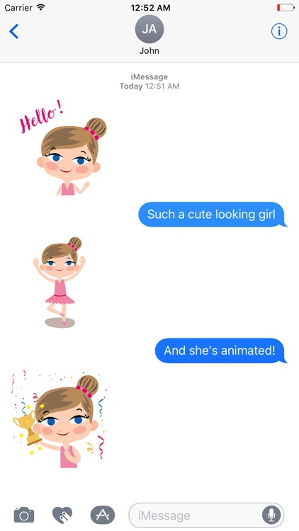 Animated Ballet GIRL Stickers