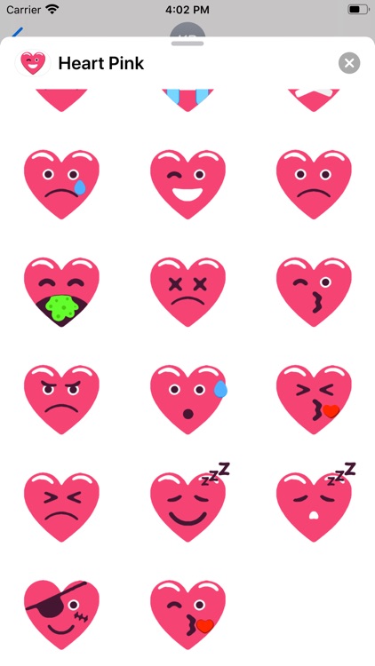 Heart Pink Love Emoji Stickers by Martha Luz Rodriguez Leal
