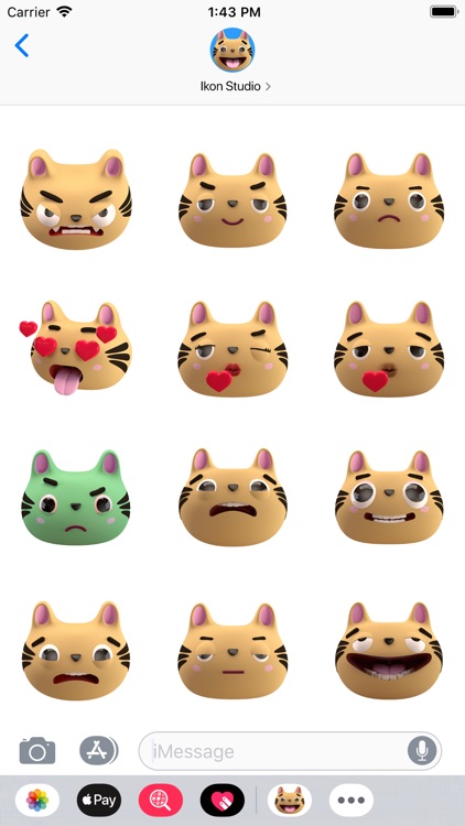 Max - 3D Cat Sticker Pack