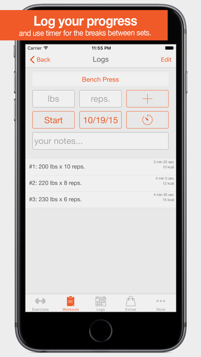 Fitness Point - Workout Exercise Journal & Personal Trainer + Body Tracker Screenshot 3