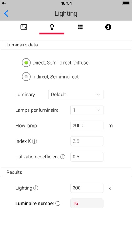 Calculation of lighting