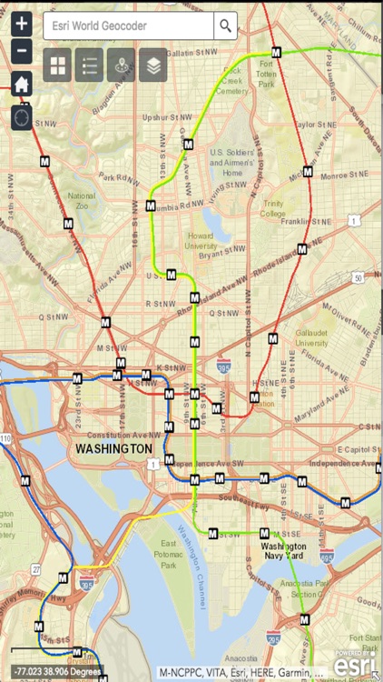 Washington DC Metro Map