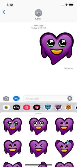 Game screenshot Purple Hearts stickers mod apk