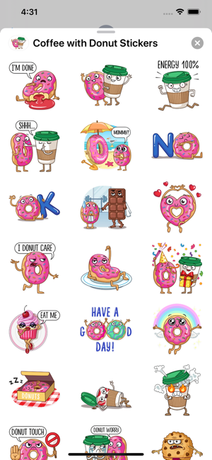 Coffee with Donut Stickers(圖2)-速報App